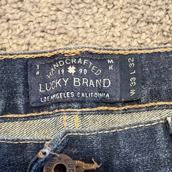 Lucky Brand Men's Dark Blue Straight Jeans - Picture 2 of 3